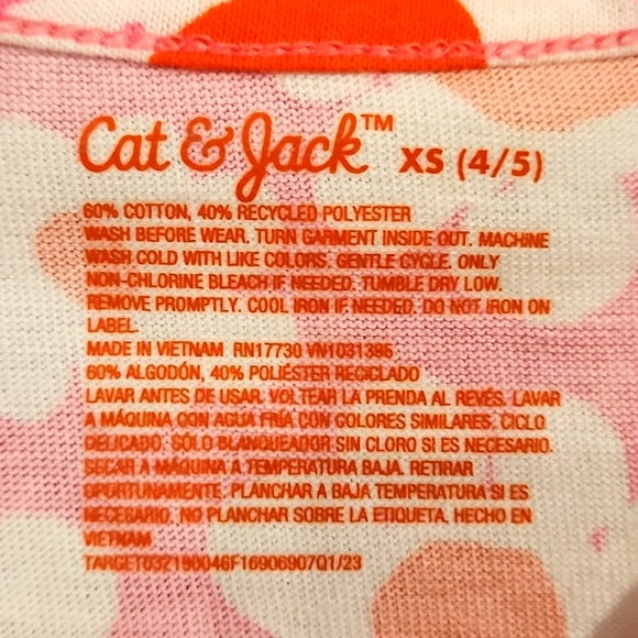 CAT & JACK GIRLS NEW DRESS SIZE 4/5 XTRA SMALL SHORT SLEEVE DRESS - Picture 3 of 8